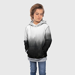 Толстовка-худи детская Лес, цвет: 3D-меланж — фото 2
