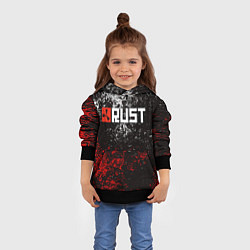 Толстовка-худи детская RUST, цвет: 3D-черный — фото 2