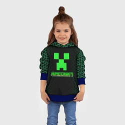 Толстовка-худи детская Minecraft, цвет: 3D-синий — фото 2