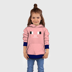 Толстовка-худи детская Minecraft Pig, цвет: 3D-синий — фото 2