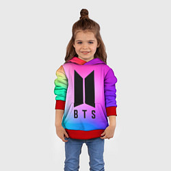 Толстовка-худи детская BTS, цвет: 3D-красный — фото 2