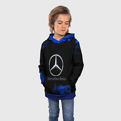 Толстовка-худи детская Mercedes, цвет: 3D-синий — фото 2
