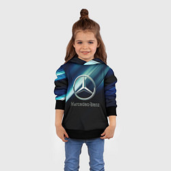 Толстовка-худи детская Mercedes, цвет: 3D-черный — фото 2