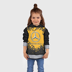 Толстовка-худи детская Mercedes, цвет: 3D-меланж — фото 2