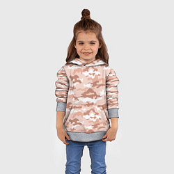 Толстовка-худи детская Песочный камуфляж, цвет: 3D-меланж — фото 2