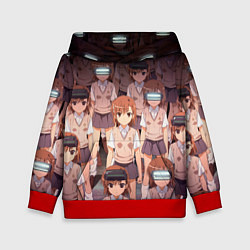 Толстовка-худи детская Railgun, цвет: 3D-красный