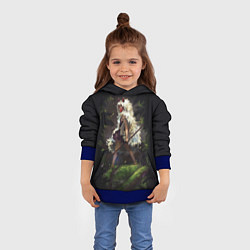 Толстовка-худи детская Принцесса Мононоке, цвет: 3D-синий — фото 2