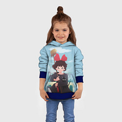 Толстовка-худи детская Ведьмина служба доставки, цвет: 3D-синий — фото 2