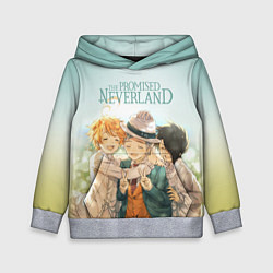 Толстовка-худи детская The Promised Neverland, цвет: 3D-меланж