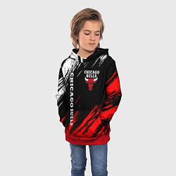 Толстовка-худи детская CHICAGO BULLS, цвет: 3D-красный — фото 2