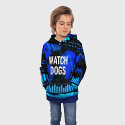 Толстовка-худи детская Watch Dogs, цвет: 3D-синий — фото 2