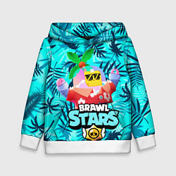 Толстовка-худи детская BRAWL STARS TROPICAL SPROUT, цвет: 3D-белый