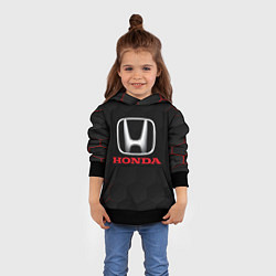 Толстовка-худи детская HONDA, цвет: 3D-черный — фото 2