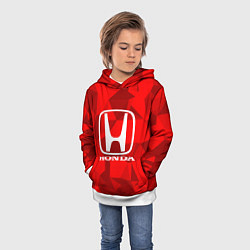 Толстовка-худи детская HONDA, цвет: 3D-белый — фото 2