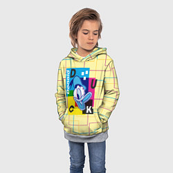 Толстовка-худи детская Дональд Дак, цвет: 3D-меланж — фото 2