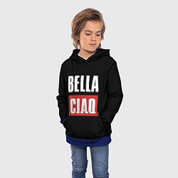 Толстовка-худи детская Bella Ciao, цвет: 3D-синий — фото 2