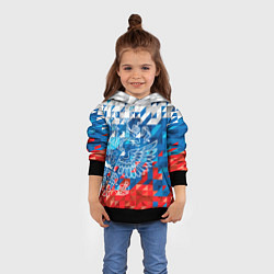 Толстовка-худи детская Россия, цвет: 3D-черный — фото 2