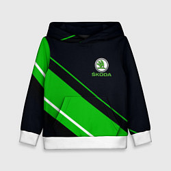Толстовка-худи детская SKODA, цвет: 3D-белый