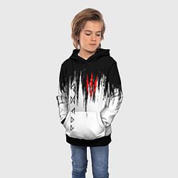 Толстовка-худи детская The Witcher, цвет: 3D-черный — фото 2