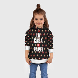 Толстовка-худи детская БУМАЖНЫЙ ДОМ, цвет: 3D-белый — фото 2