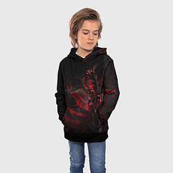 Толстовка-худи детская DIGITAL 3D, цвет: 3D-черный — фото 2