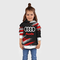 Толстовка-худи детская AUDI, цвет: 3D-белый — фото 2