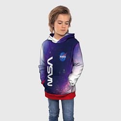 Толстовка-худи детская NASA НАСА, цвет: 3D-красный — фото 2