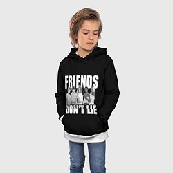 Толстовка-худи детская Friends Dont Lie, цвет: 3D-белый — фото 2