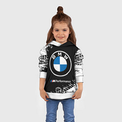 Толстовка-худи детская BMW БМВ, цвет: 3D-белый — фото 2
