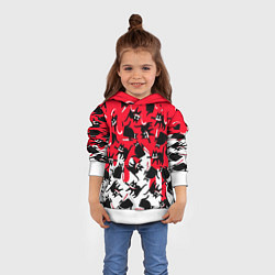 Толстовка-худи детская WHAT CAT, цвет: 3D-белый — фото 2