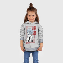 Толстовка-худи детская Рэй Аянами, цвет: 3D-меланж — фото 2