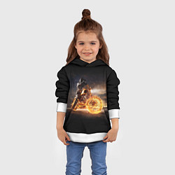 Толстовка-худи детская Fire racer, цвет: 3D-белый — фото 2