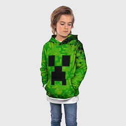 Толстовка-худи детская MINECRAFT МАЙНКРАФТ, цвет: 3D-белый — фото 2