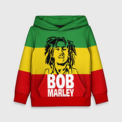 Толстовка-худи детская Bob Marley, цвет: 3D-красный