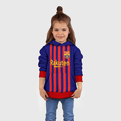 Толстовка-худи детская Барселона 2020-2021 г, цвет: 3D-красный — фото 2