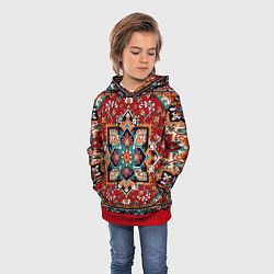 Толстовка-худи детская Классический ковер, цвет: 3D-красный — фото 2