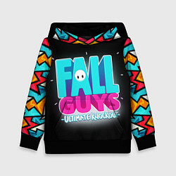 Толстовка-худи детская Fall Guys, цвет: 3D-черный