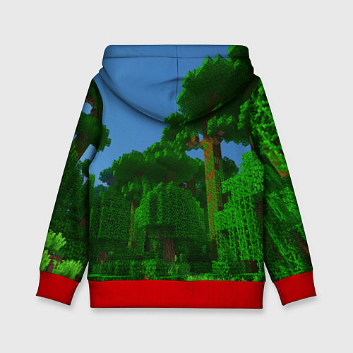 Детская толстовка Minecraft / 3D-Красный – фото 2