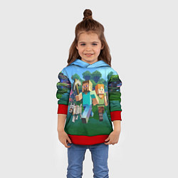 Толстовка-худи детская Minecraft, цвет: 3D-красный — фото 2