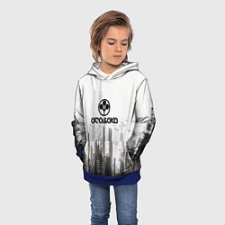Толстовка-худи детская Cyberpunk 2077 Arasaka, цвет: 3D-синий — фото 2