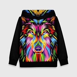 Детская толстовка Neon wolf