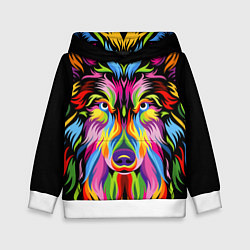 Детская толстовка Neon wolf