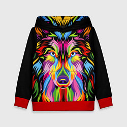 Детская толстовка Neon wolf