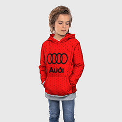 Толстовка-худи детская AUDI АУДИ, цвет: 3D-меланж — фото 2
