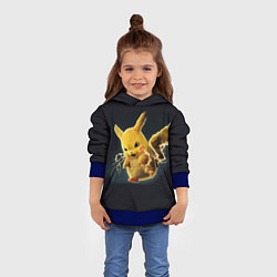 Толстовка-худи детская Pikachu Pika Pika, цвет: 3D-синий — фото 2