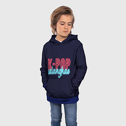 Толстовка-худи детская LOVE K-POP, цвет: 3D-синий — фото 2