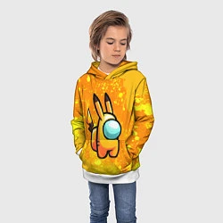 Толстовка-худи детская AMONG US - Pikachu, цвет: 3D-белый — фото 2