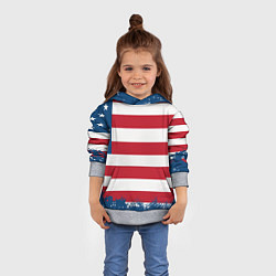 Толстовка-худи детская Америка, цвет: 3D-меланж — фото 2