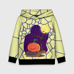 Толстовка-худи детская Halloween Мозайка, цвет: 3D-черный