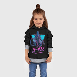 Толстовка-худи детская Чужой 426, цвет: 3D-меланж — фото 2